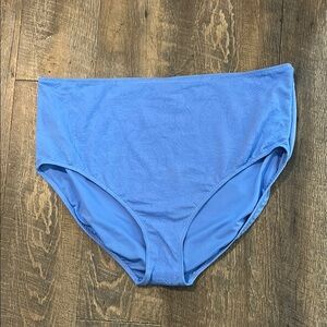 Tropical Escape Blue Swim Bottoms Size 22 High Waisted‎ NEW